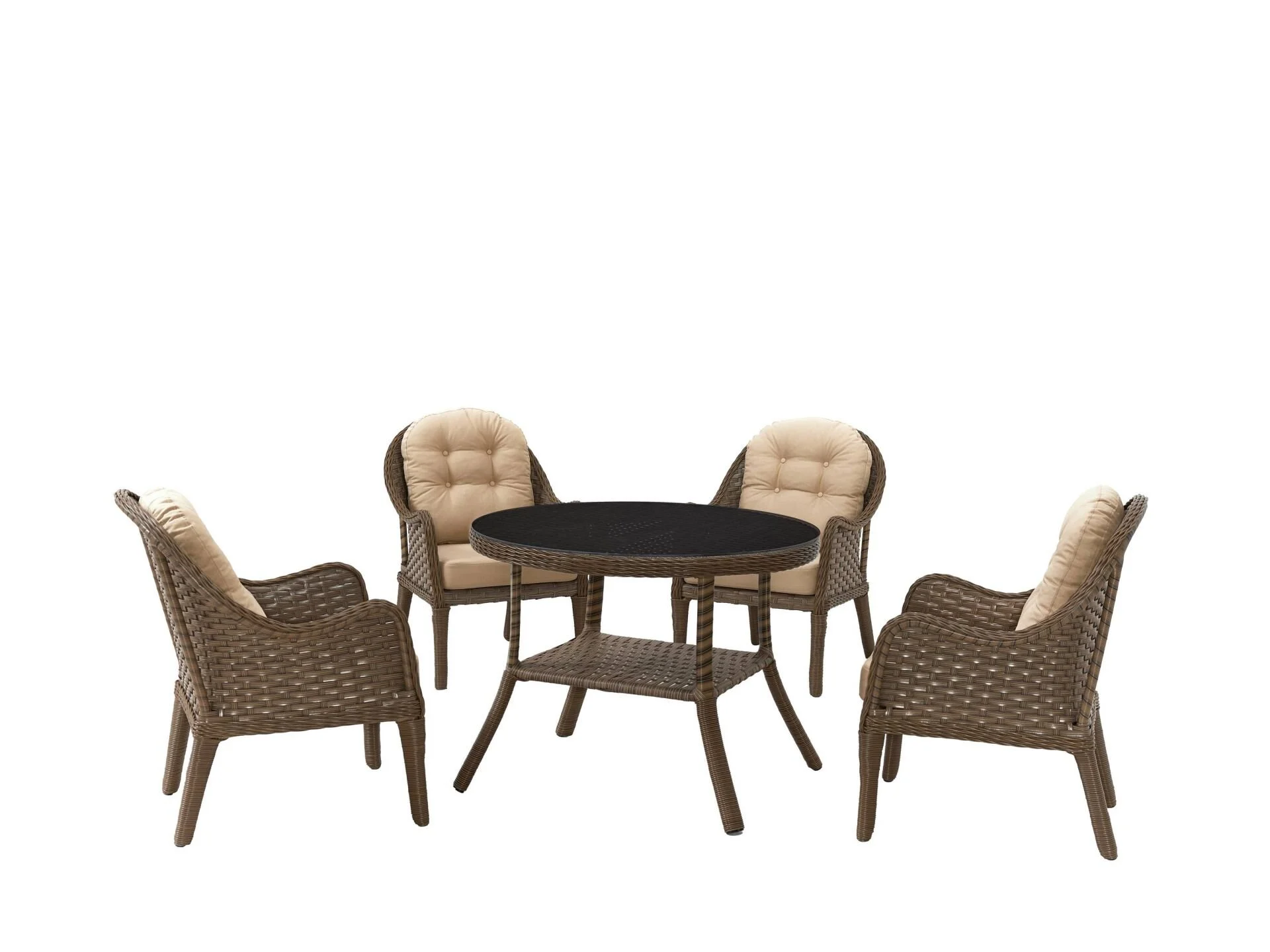 Cenova yuvarlak masa sandalye  - rattan 