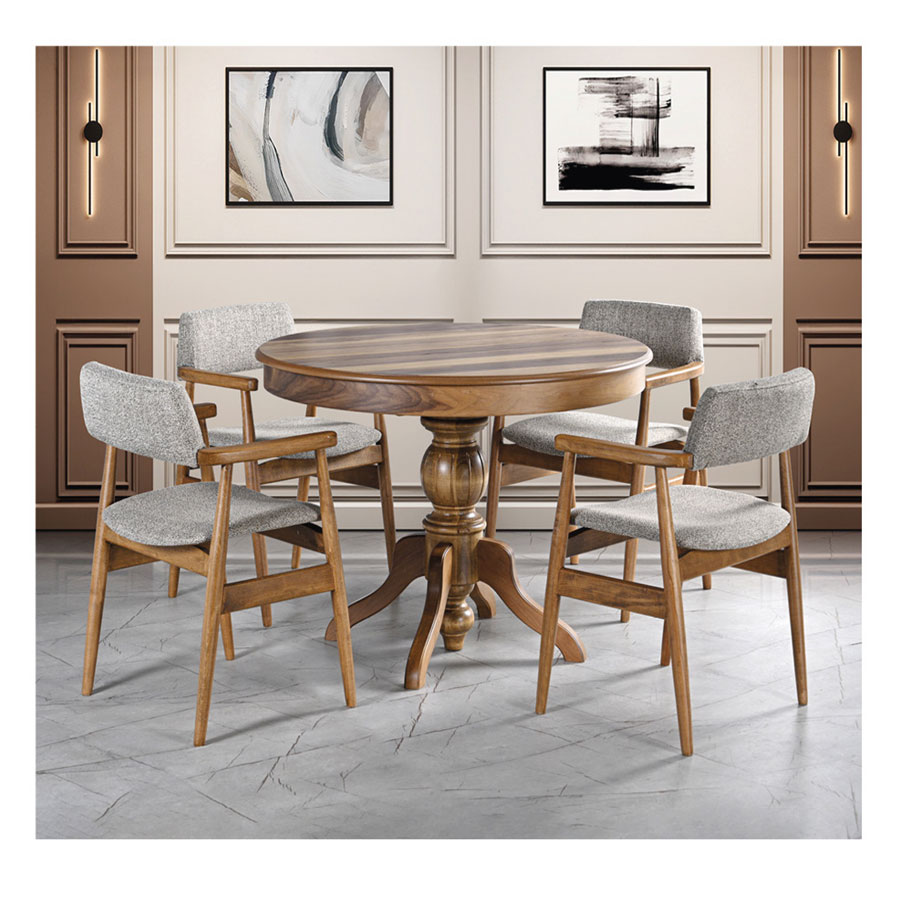 Bil 116- Açılır yuvarlak masa ceviz 