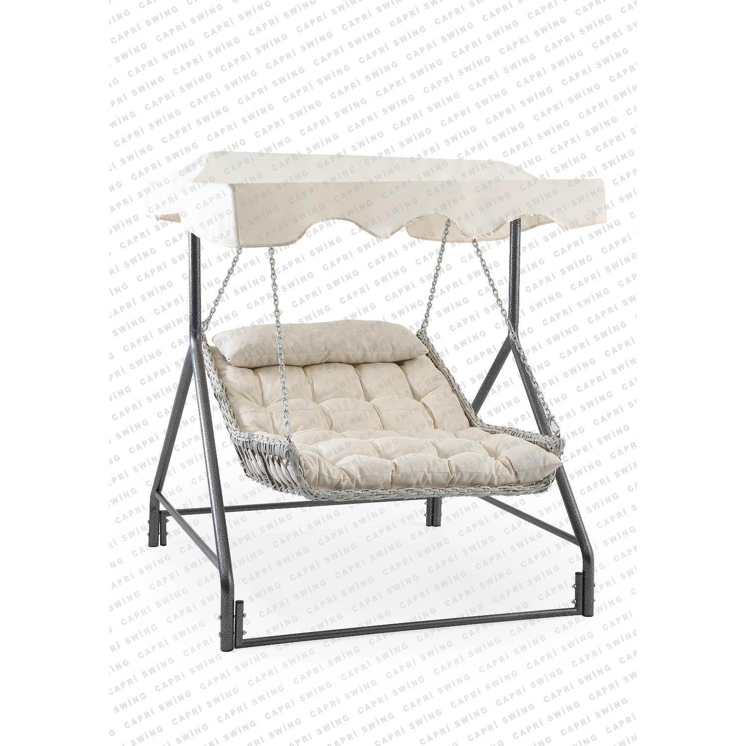 Capri Bed Tenteli Salıncak Gri - Önizleme 3
